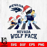 Nevada Wolf Pack Christmas Family Bluey Walking Cut Files,Bluey Cricut,Christmas Svg , Bluey svg , Digital Download, dxf eps png pdf file