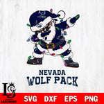 Nevada Wolf Pack Dabbing Santa Claus Ugly Christmas Svg dxf eps png pdf file,NCAA svg,Digital Download,Cricut file