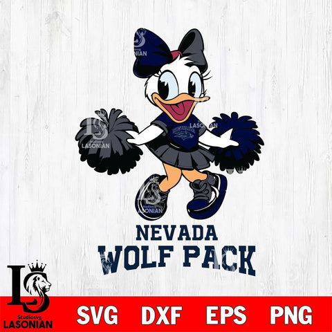 Nevada Wolf Pack Daisy Duck Cheerleader Disney, Svg Eps Dxf Png File, Digital Download