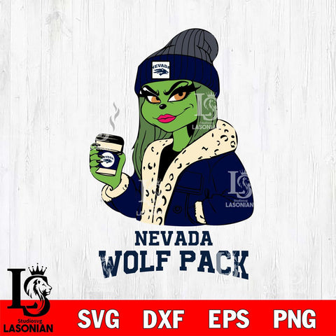 Nevada Wolf Pack Girls Grinch Bougie Svg Eps Dxf Png File, Digital Download, Instant Download