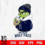 Nevada Wolf Pack Grinch Bougie Sport Svg Eps Dxf Png File, Digital Download, Instant Download