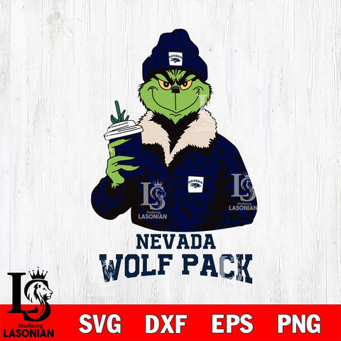 Nevada Wolf Pack Grinch Christmas Cut Files Cricut, Svg Dxf Eps Png file, Digital download , Silhouette