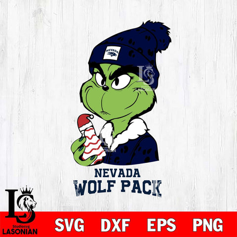 Nevada Wolf Pack Grinch Tree Cake Svg Eps Dxf Png File, Digital Download, Instant Download