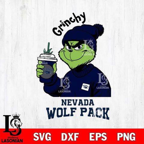 Nevada Wolf Pack Grinchy Bougie Christmas Cut Files Cricut, Svg Dxf Eps Png file, Digital download , Silhouette