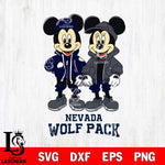 Nevada Wolf Pack Mickey Minnie Mouse Football Svg Eps Dxf Png File, NCAA svg , File Cut , Digital Download , Instant Download, Cut Svg Files