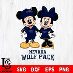 Nevada Wolf Pack Mickey Minnie Rugby Svg Eps Dxf Png File, NCAA svg , File Cut , Digital Download , Instant Download, Cut Svg Files