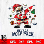 Nevada Wolf Pack Santa Claus Football Svg dxf eps png pdf file,NCAA svg,Digital Download,Cricut file