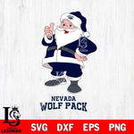 Nevada Wolf Pack Santa claus Svg dxf eps png pdf file,NCAA svg,Digital Download,Cricut file