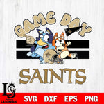 New Orleans Saints Bluey & Bingo 9 Svg Eps Dxf Png File, NFL svg, Digital Download, Instant Download