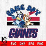 New York Giants Bluey & Bingo 9 Svg Eps Dxf Png File, NFL svg, Digital Download, Instant Download