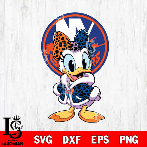 New York Islanders Fancy Daisy Duck Disney Svg Eps Dxf Png File, Digital Download, Instant Download