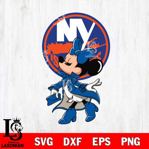 New York Islanders Glamorous Minnie Svg Eps Dxf Png File, Digital Download, Instant Download