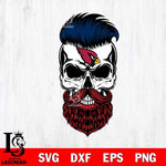 New England Patriots Badass Beard Skull SVG