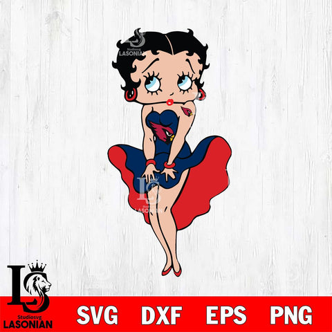 New England Patriots Betty Boop Sexy Cheering Svg Eps Dxf Png File, Digital Download, Instant Download