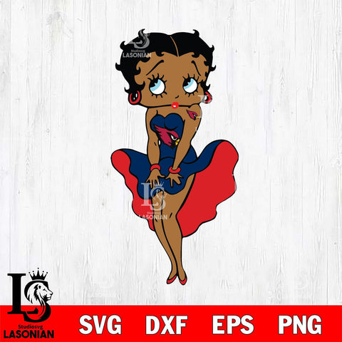 New England Patriots Betty Boop Sexy Cheering SVG Svg Eps Dxf Png File, Digital Download, Instant Download