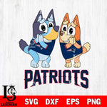 New England Patriots Bluey & Bingo 5 Svg Eps Dxf Png File, NFL svg, Digital Download, Instant Download