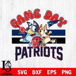 New England Patriots Bluey Chilli  Game day NFL Svg Eps Dxf Png File, Digital Download, Instant Download