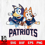 New England Patriots Bluey Chilli NFL Svg Eps Dxf Png File, Digital Download, Instant Download