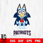 New England Patriots Bluey Dracula Halloween Svg Eps Dxf Png File, Digital Download, Instant Download