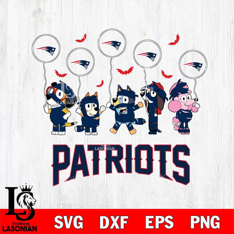 New England Patriots Bluey Halloween Spooky Svg Eps Dxf Png File, Digital Download, Instant Download