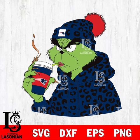 New England Patriots Boujee Grinch 8 Svg Eps Dxf Png File, Digital Download, Instant Download