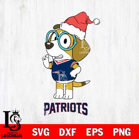 New England Patriots Christmas Bluey Honey Sport Svg Eps Dxf Png File,Cut Svg Files, Digital File, Sublimation