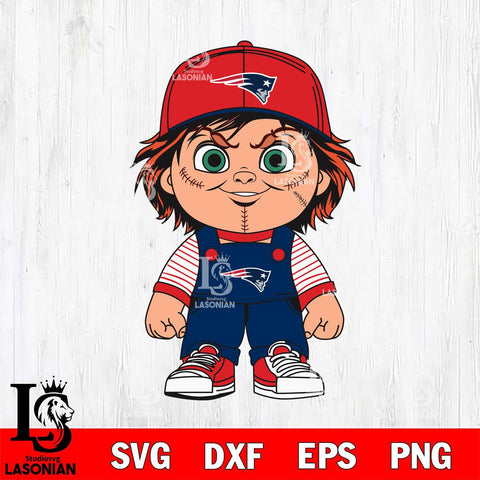 New England Patriots Chucky Horror Svg Eps Dxf Png File, NFL svg, Digital Download, Instant Download