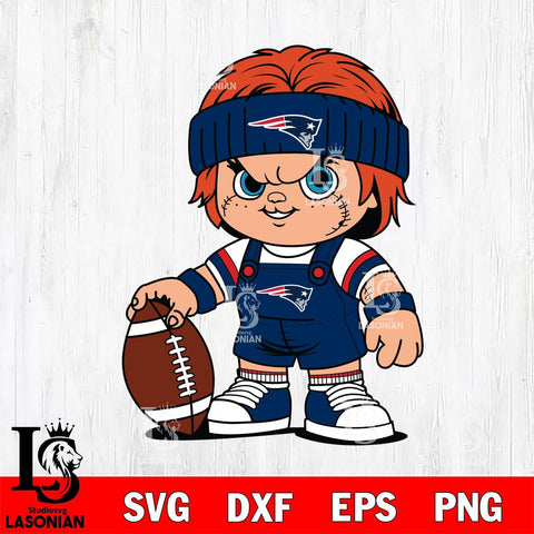 New England Patriots Chucky Horror 5 Svg Eps Dxf Png File, NFL svg, Digital Download, Instant Download