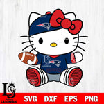 New England Patriots Cute Hello Kitty Football 11 Svg Eps Dxf Png File, NFL svg, Digital Download, Instant Download