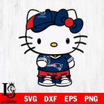 New England Patriots Cute Hello Kitty Football 2 Svg Eps Dxf Png File, NFL svg, Digital Download, Instant Download