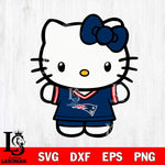 New England Patriots Cute Hello Kitty Football 6 Svg Eps Dxf Png File, NFL svg, Digital Download, Instant Download