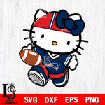 New England Patriots Cute Hello Kitty Football 9 Svg Eps Dxf Png File, NFL svg, Digital Download, Instant Download