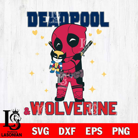 New England Patriots Deadpool 5 Sport Svg Eps Dxf Png File, Digital Download, Instant Download