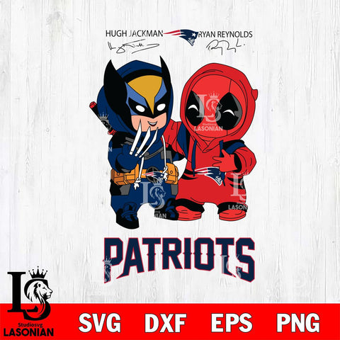 New England Patriots Deadpool X Wolverine Funny Svg Eps Dxf Png File, Digital Download, Instant Download