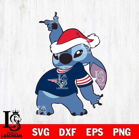 New England Patriots Disney Lilo & Stitch Christmas Svg Eps Dxf Png File, Digital Download, Instant Download