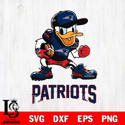 New England Patriots Donal Duck Disney, Svg Eps Dxf Png File, Digital Download