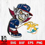 New England Patriots Dracula Piss On Miami Dolphins Svg Eps Dxf Png File, Digital Download, Instant Download