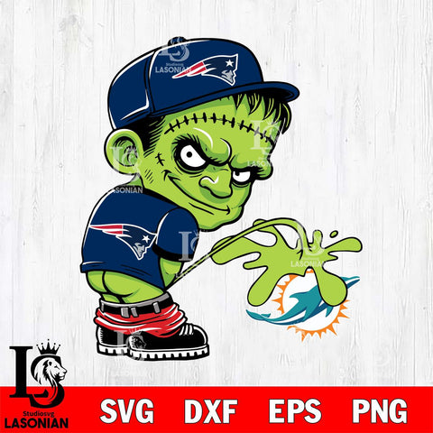 New England Patriots Frankenstein Piss On Miami Dolphins Svg Eps Dxf Png File, Digital Download, Instant Download