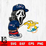 New England Patriots Ghostface Piss On Miami Dolphins Svg Eps Dxf Png File, Digital Download, Instant Download