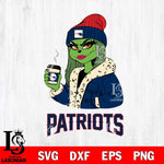 New England Patriots Girls Grinch Bougie Svg Eps Dxf Png File, Digital Download, Instant Download