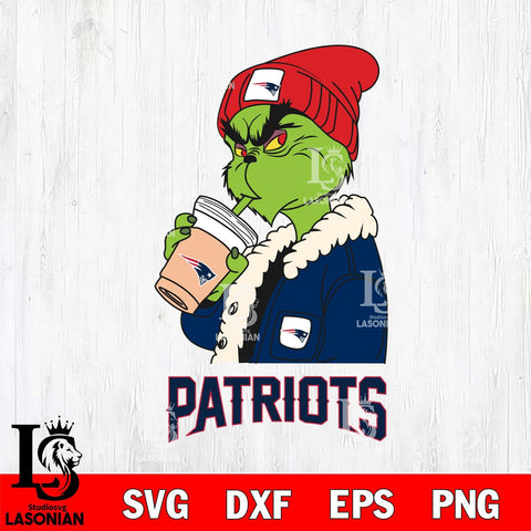 New England Patriots Grinch Bougie Football Svg Eps Dxf Png File, Digital Download, Instant Download