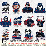 New England Patriots Halloween Bundle 12 SVG Svg Eps Dxf Png File, Bundle NFL svg, Digital Download, Instant Download