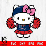 New England Patriots Hello Kitty Cheerleader 5 Svg Eps Dxf Png File, Digital Download, Instant Download