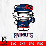 New England Patriots Hello Kitty Nfl 1 Svg Eps Dxf Png File, Digital Download, Instant Download