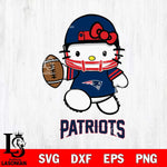 New England Patriots Hello Kitty Nfl 4 Svg Eps Dxf Png File, Digital Download, Instant Download