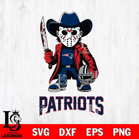 New England Patriots Jason Voorhees 3 Svg Eps Dxf Png File, Digital Download