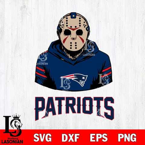 New England Patriots Jason Voorhees 4 Svg Eps Dxf Png File, Digital Download