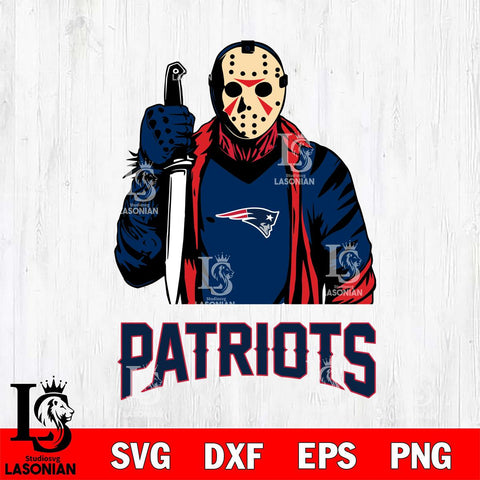 New England Patriots Jason Voorhees 6 Svg Eps Dxf Png File, Digital Download