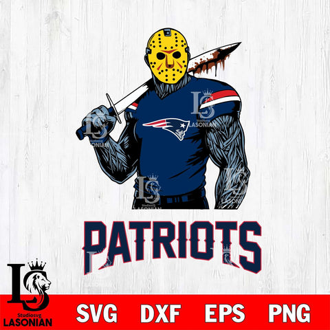 New England Patriots Jason Voorhees 7 Svg Eps Dxf Png File, Digital Download