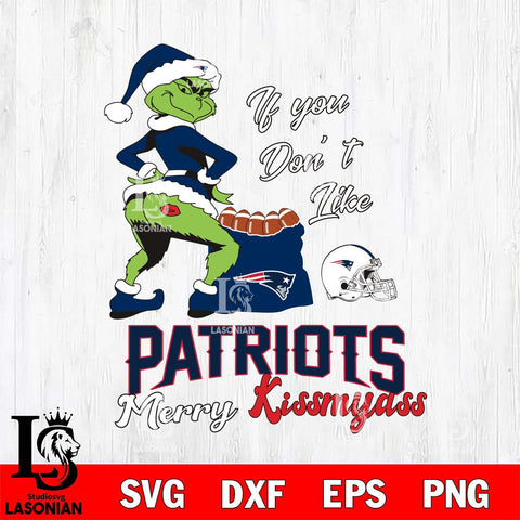 New England Patriots Merry kissmyass grinch Svg Eps Dxf Png File,NCAA Svg Files,Digital Download,Sublimation,Instant Download